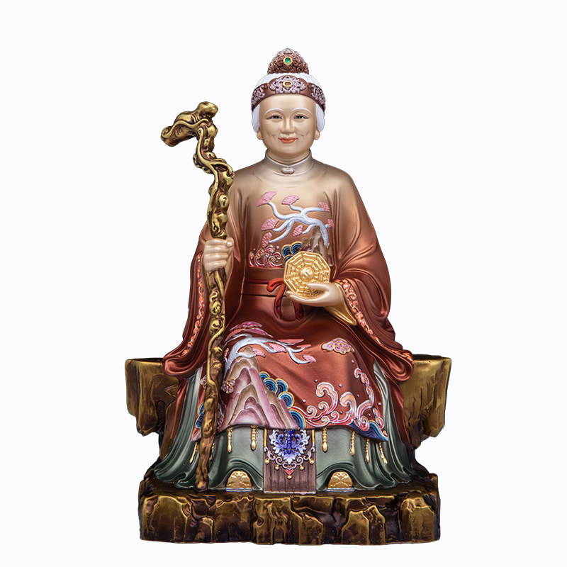 无生老母神像铜彩无声老母铜像无极老母皇母娘娘灵山老母铜像摆件