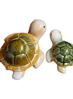 中式客厅玉乌龟风水摆件