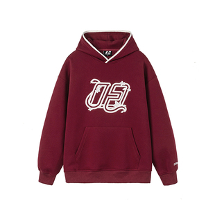 FORNINES乙巳蛇年贺岁款红色卫衣男女情侣装秋冬重磅加绒新年外套