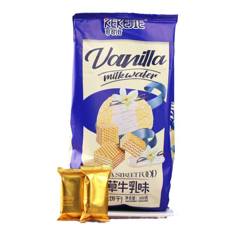 草莓香草味小零食威化饼干可可街