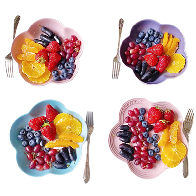 酷彩酱料碟釉下彩陶瓷小吃碟花朵