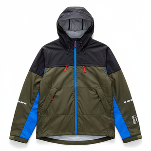 CURRAHEE 户外运动风男女款连帽冲锋衣速干透气拼接登山徒步外套