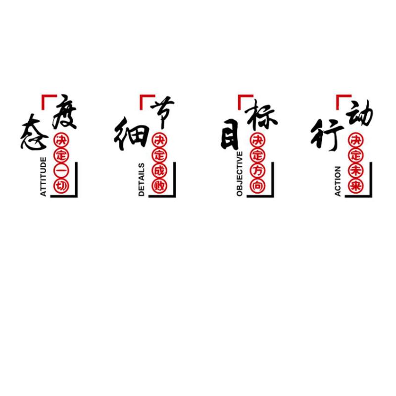 创意字体墙面装饰办公室励志墙贴