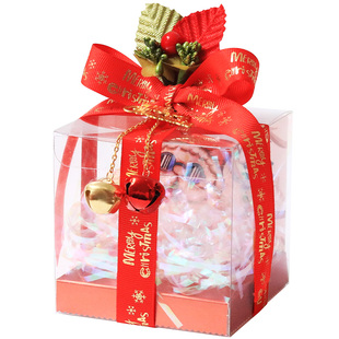 圣诞节苹果包装盒平安果包装盒平安夜红色系透明苹果礼盒平安果盒