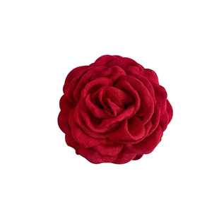 2025年新款红色花朵抓夹头饰干枯玫瑰花发夹头花发饰大号红花女