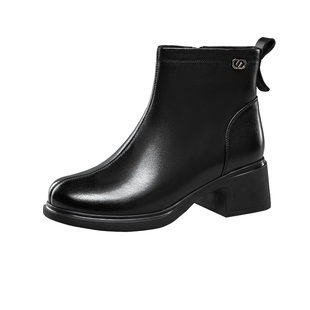 康奈女鞋2025冬季新款时尚休闲鞋女厚底靴女百搭舒适保暖妈妈短靴