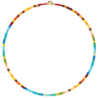 Social Talent桑蕾多瑙河之春项链高光艺术釉彩春夏多巴胺新款