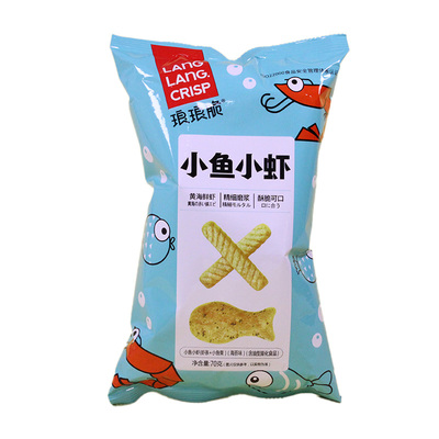 琅琅脆小鱼小虾70g酥脆膨化零食