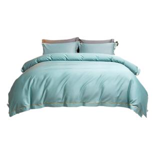 安睡宝50双股四件套床单被套用品贡缎长绒棉全棉纯棉床上简约