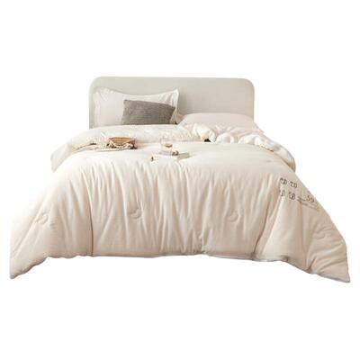 子母被二合一拉链A类原棉华夫格提花全棉大豆纤维被子四季款被芯