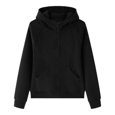 LULU同款秋冬连帽卫衣外套摇粒绒