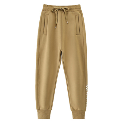 纯棉运动裤女春秋卡其色休闲裤