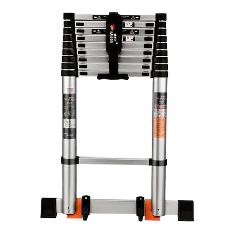 镁多力铝合金挂钩直梯加厚便携伸缩梯子竹节梯升降楼梯工程折叠梯