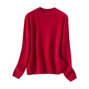 【100%山羊绒】金菊女式羊绒衫2025秋冬新款休闲半高领毛衣羊毛衫