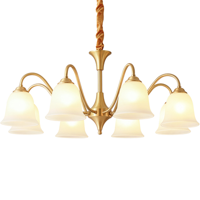 慕庭美式轻奢客厅餐厅全铜吊灯