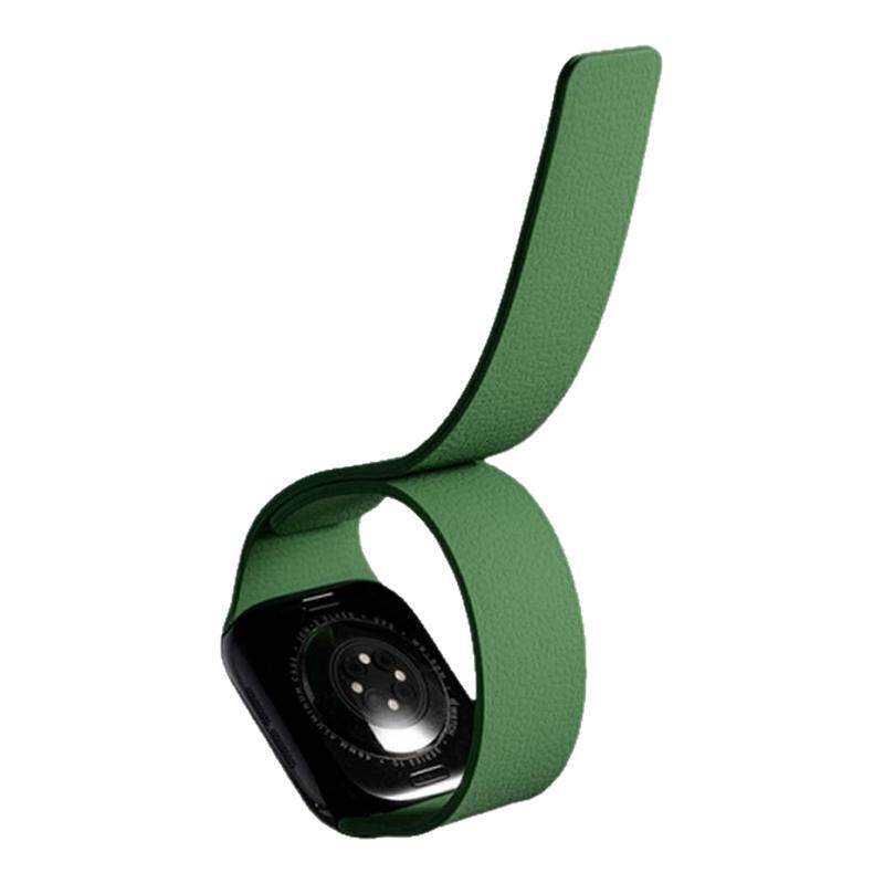 适用苹果iwatch12磁吸11硅胶表带S9手表applewatch9夏日S10智能S8透气ultra4/3高级7紫色S7绿S6代SE男腕带
