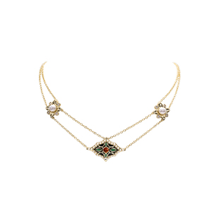 Eternelle法国永恒朝圣日系列双层锁骨链原创设计感轻奢叠戴项链