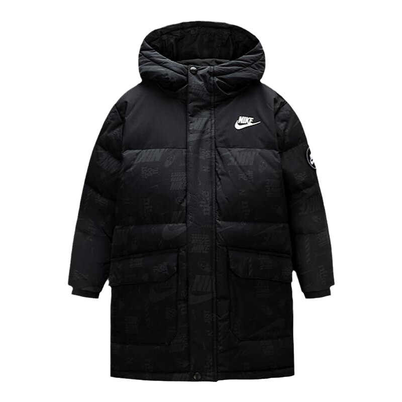 Nike儿童装男童羽绒服中长款2025冬季新款保暖防风棉袄NY2442031
