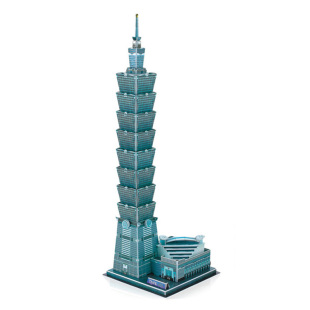 正版纸魔世家台北101大厦立体拼图模型拼装纸模著名建筑益智玩具