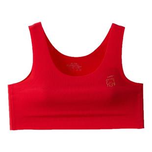 儿童内衣发育初期女童小学生本命年大红色文胸10岁半少女吊带背心