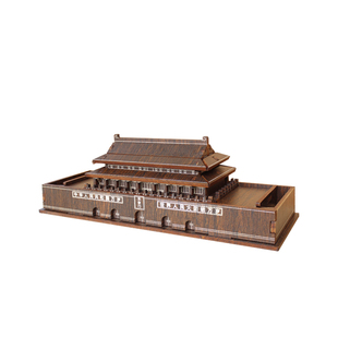 迪爱歪拼图3d立体北京天安门模型建筑榫卯积木质拼装玩具新年礼物