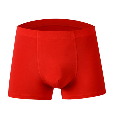 男士大红色内裤背心纯棉短裤汗衫