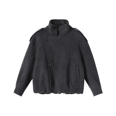 NYHSUGOO/南乙冬66支900克绵羊毛混纺弯刀袖双面呢3971男士外套