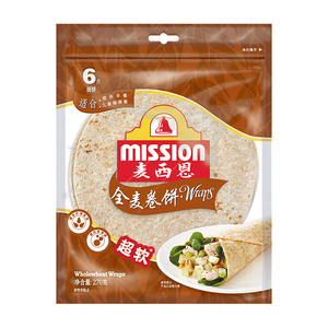 麦西恩墨西哥风味卷饼面饼肯德基老北京鸡肉卷饼皮270g全麦卷饼