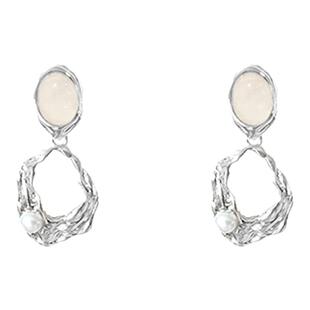 银色气质珍珠款耳环女士小众独特时尚耳钉轻奢高级感新款耳坠耳饰