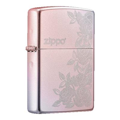 zippo打火机玫瑰眷恋官方芝宝正版防风煤油打火机 雕刻送男友礼物