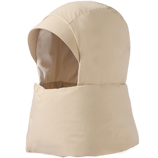 卡蒙帽子围脖一体轻量化滑雪羽绒雷锋帽女冬防晒防寒护颈东北棉帽