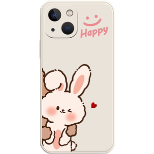 熊兔情侣适用苹果17手机壳16兔年15pro边框iphone13promax新款硅胶14高级感7plus硅胶xsmax女11卡通8个性小众