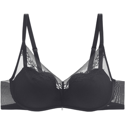 【玫瑰杯】安莉芳蕾丝网纱文胸女士小胸聚拢无钢圈内衣EB00912