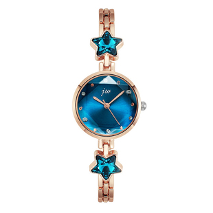 手表女2024新款女士手表轻奢小众高级感小表盘时尚蓝色星星手链表