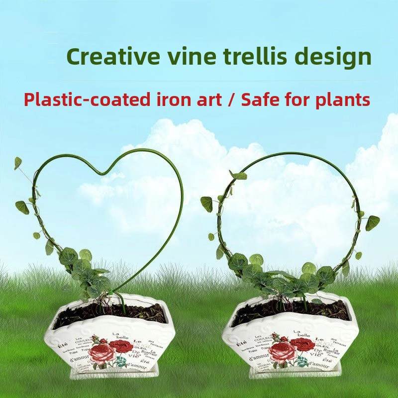 室内铁艺圆形心形雪莹山乌龟甲龙蝴蝶兰造型花架爬藤架子植物支架
