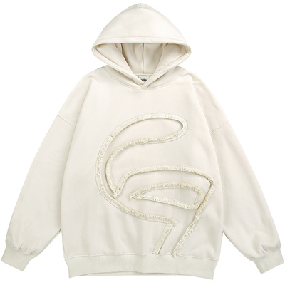 米白色连帽卫衣Guuka潮