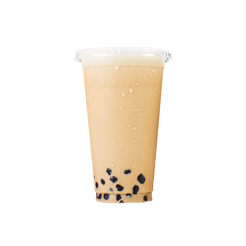 一次性奶茶杯子90口径高透吸塑500/600/700ml饮料果汁塑料杯带盖