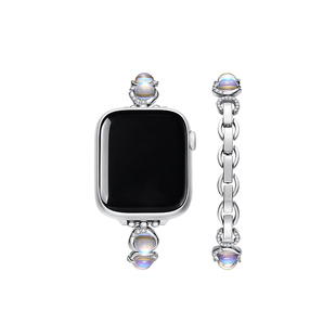 ZEGL设计师适用苹果iwatchS10手表带秋冬applewatch幻彩手链女轻奢小众精致S10手表链SE腕带S9手表表带可调节