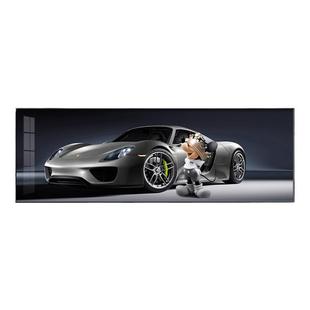 米奇客厅沙发背景墙装饰画高级米老鼠儿童房壁画汽车美容店装饰画