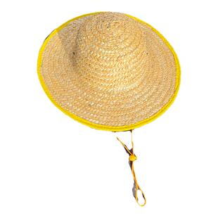 儿童麦秆草帽户外遮阳防晒男女农民工地劳动大檐印字定制logo草帽