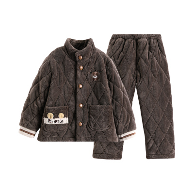 芬腾珊瑚绒男童保暖家居服套装