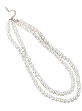 搭配旗袍珍珠项链新中式双层叠戴颈链女士多层锁骨链毛衣链子534