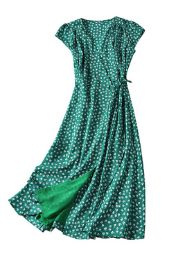 法式夏复古中长性感一片式连衣裙