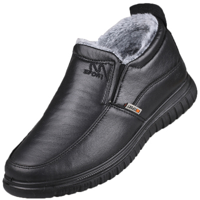 加绒加厚保暖棉鞋防水皮面雪地靴