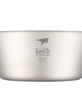 keith铠斯钛饭碗双层防烫隔热碗