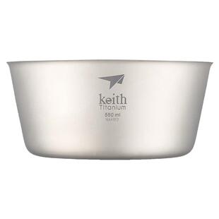 KEITH铠斯双层钛碗饭碗防烫隔热户外居家纯钛餐具便携儿童碗
