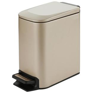 不锈钢夹缝垃圾桶家用轻奢卫生间专用脚踩厕所带盖窄缝桶客厅带盖