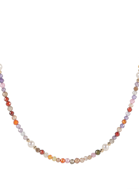 Hihipenny/梦幻芭蕾夏日串珠天然珍珠彩色锆石小众百搭锁骨项链女