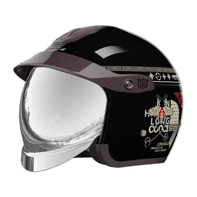 3c认证君豪龙头盔内推式镀银镜片