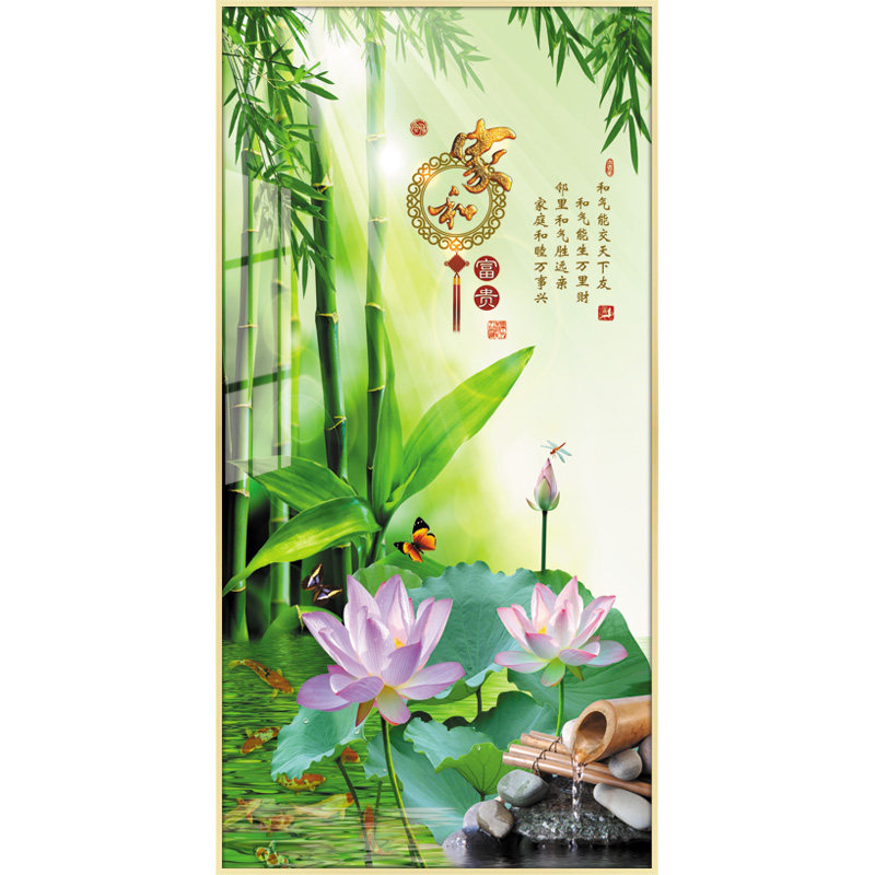 竹报平安画过道简约家居招财风水